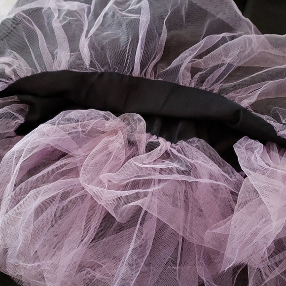 *NWT MY MICHELLE SOCIAL VELVET TRIM TULLE DRESS BLACK SPAGHETTI STRAP SZ 3/4 SM - Picture 4 of 8